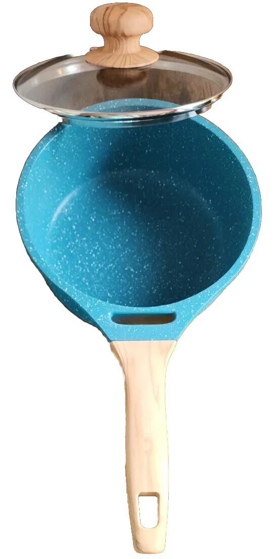 Pioneer Woman ~ TEAL Speckle ~ 2 Qt. Saucepan w/Lid ~ Nonstick Coating