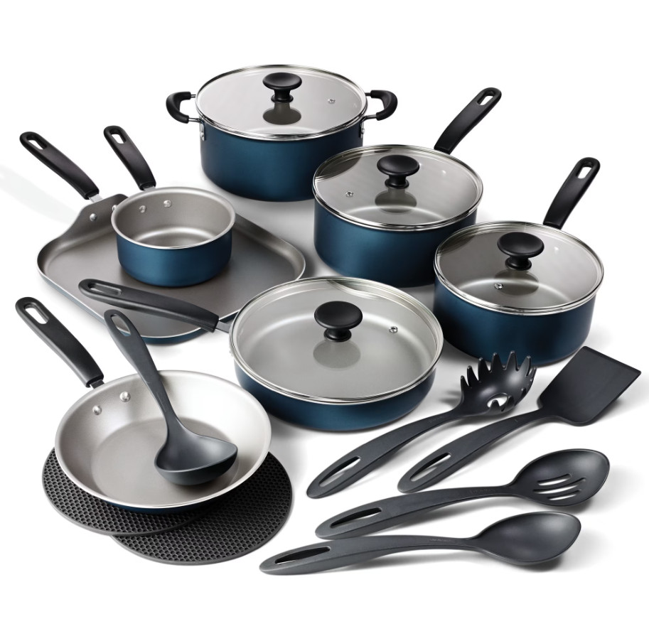 Tramontina Primaware 18-Piece Nonstick Cookware Set Blue