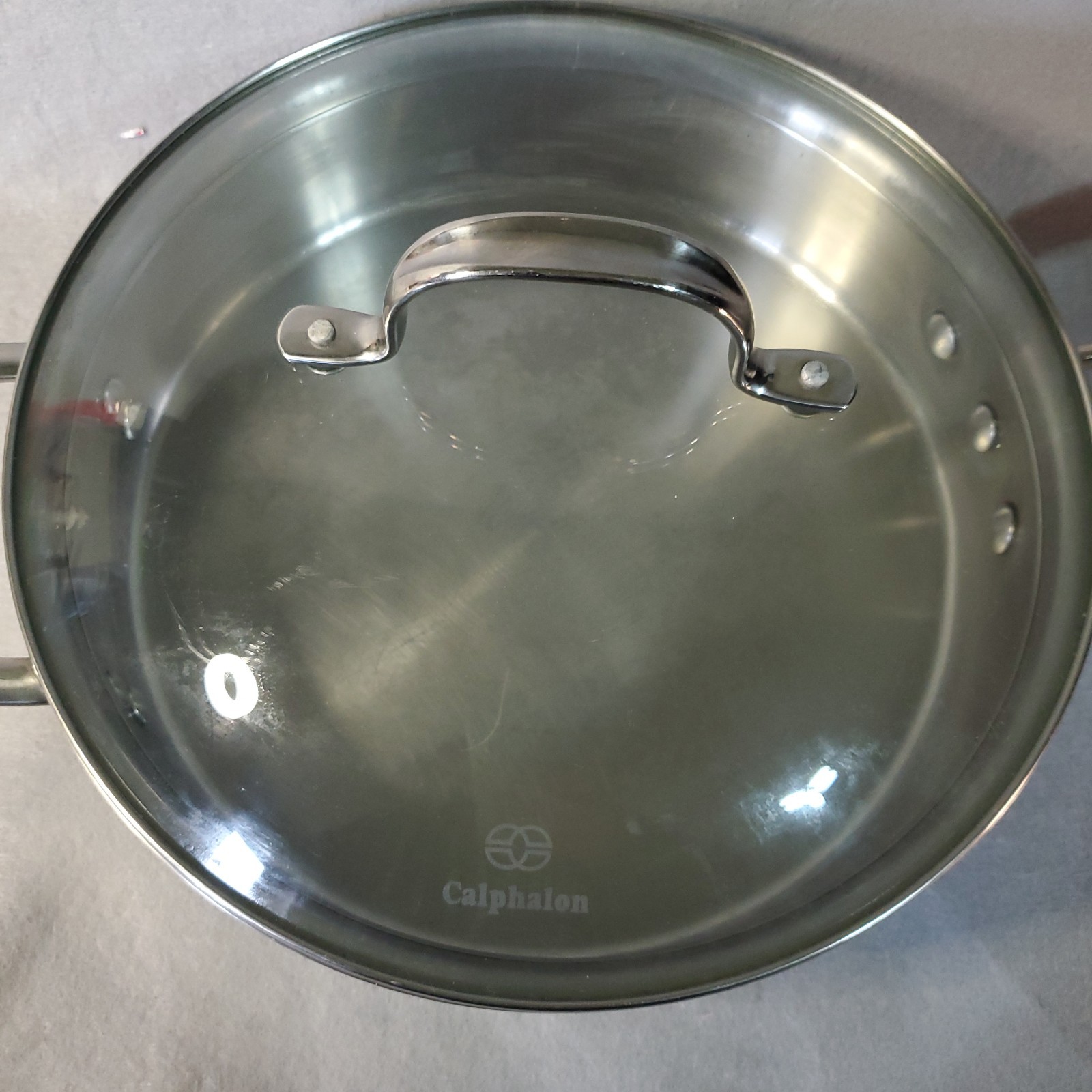 Calphalon 3 QT Quart Stainless Steel Pan Skillet Saute w/Glass Lid #5003 – READ