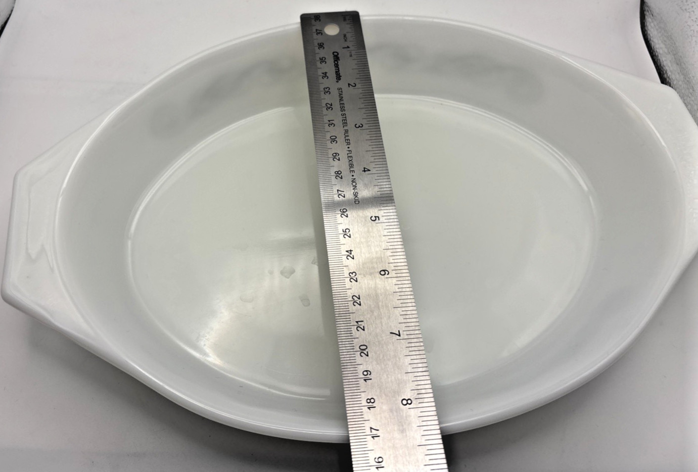 VTG Pyrex Black Scroll 1960s Promotional Pattern Divided Dish 1 1/2 QT, NO LID