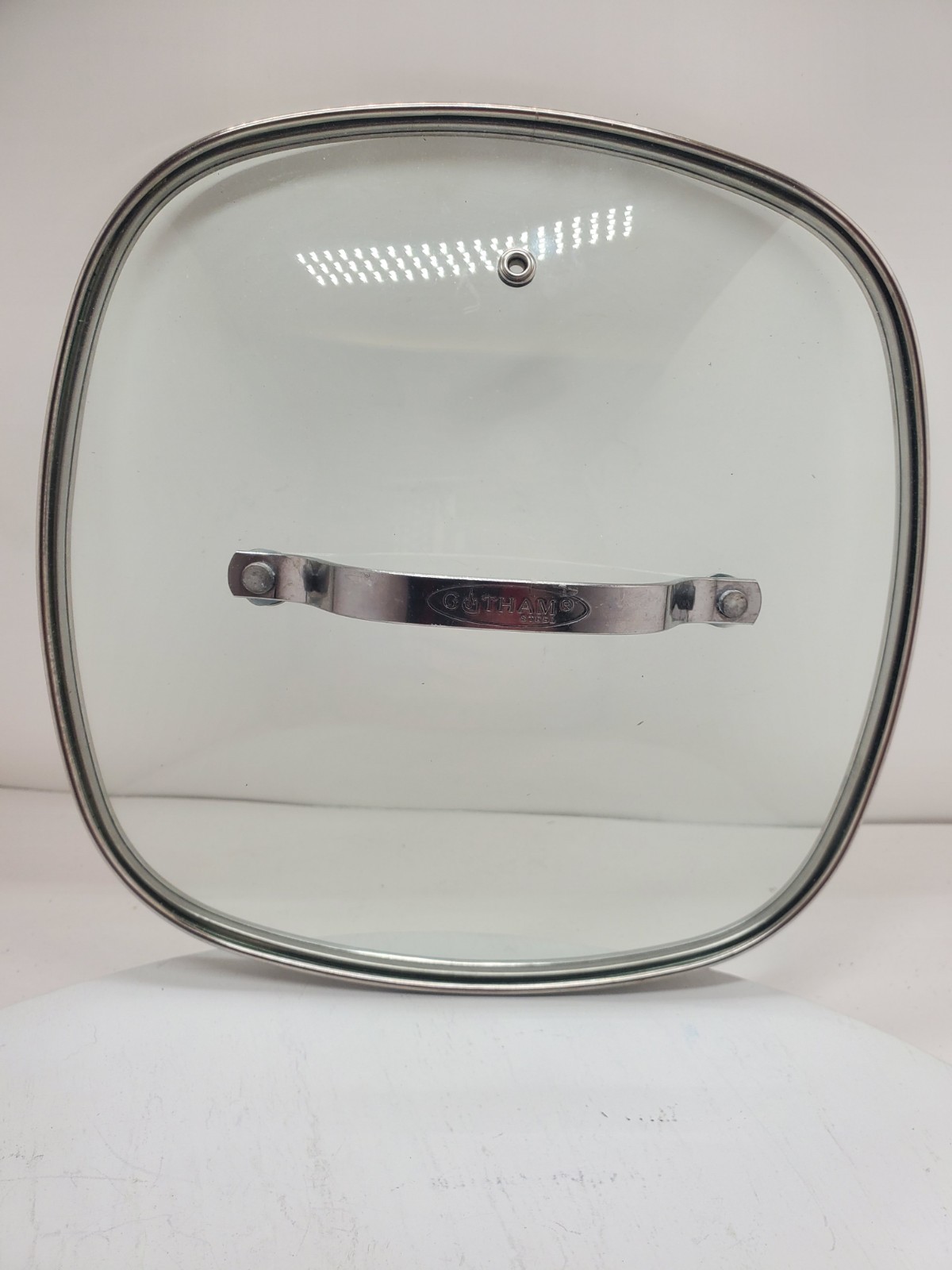 Gotham Steel 9.5″ Square Glass Lid w/ Vent Hole Stainless Handle FREE SHIPPING