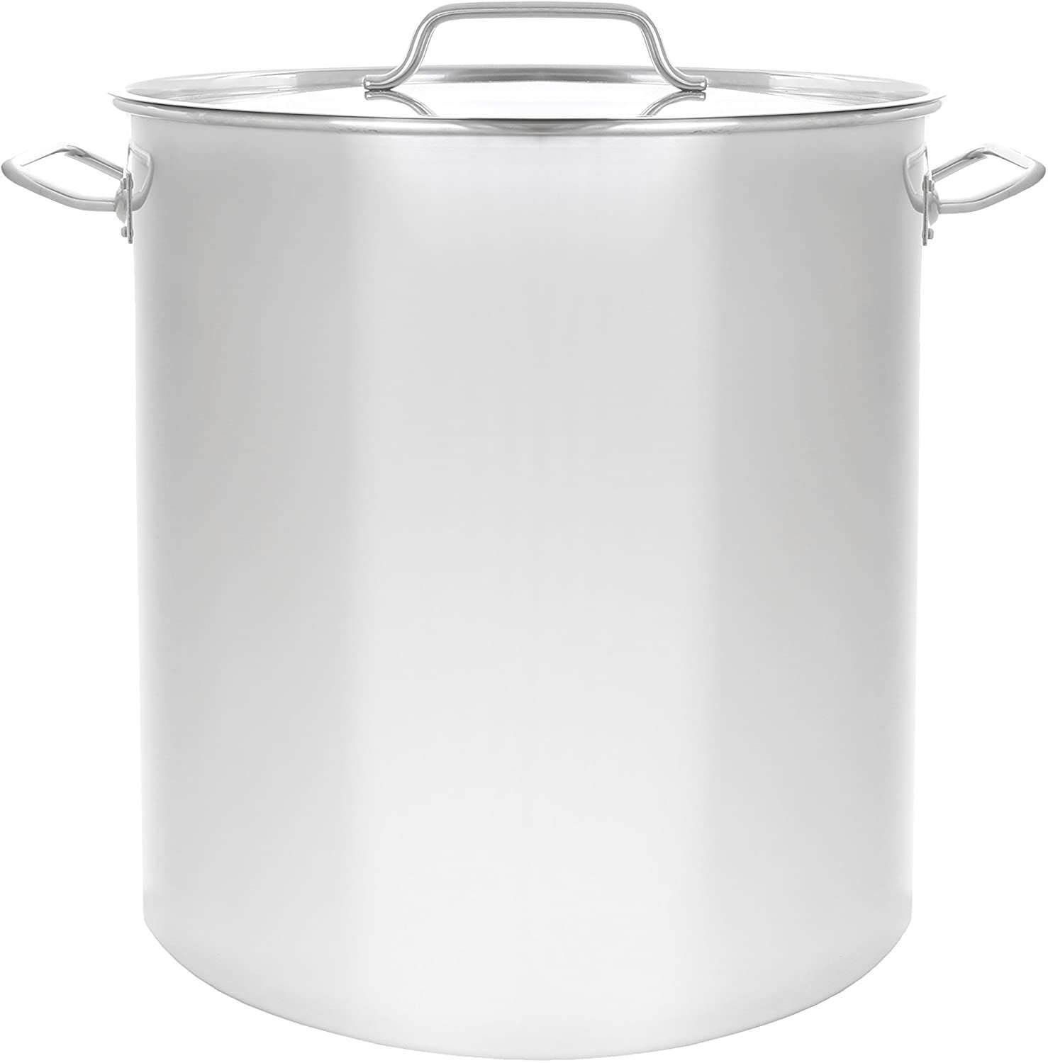 CONCORD Polished Stainless Steel Stock Pot w/ Flat Lid