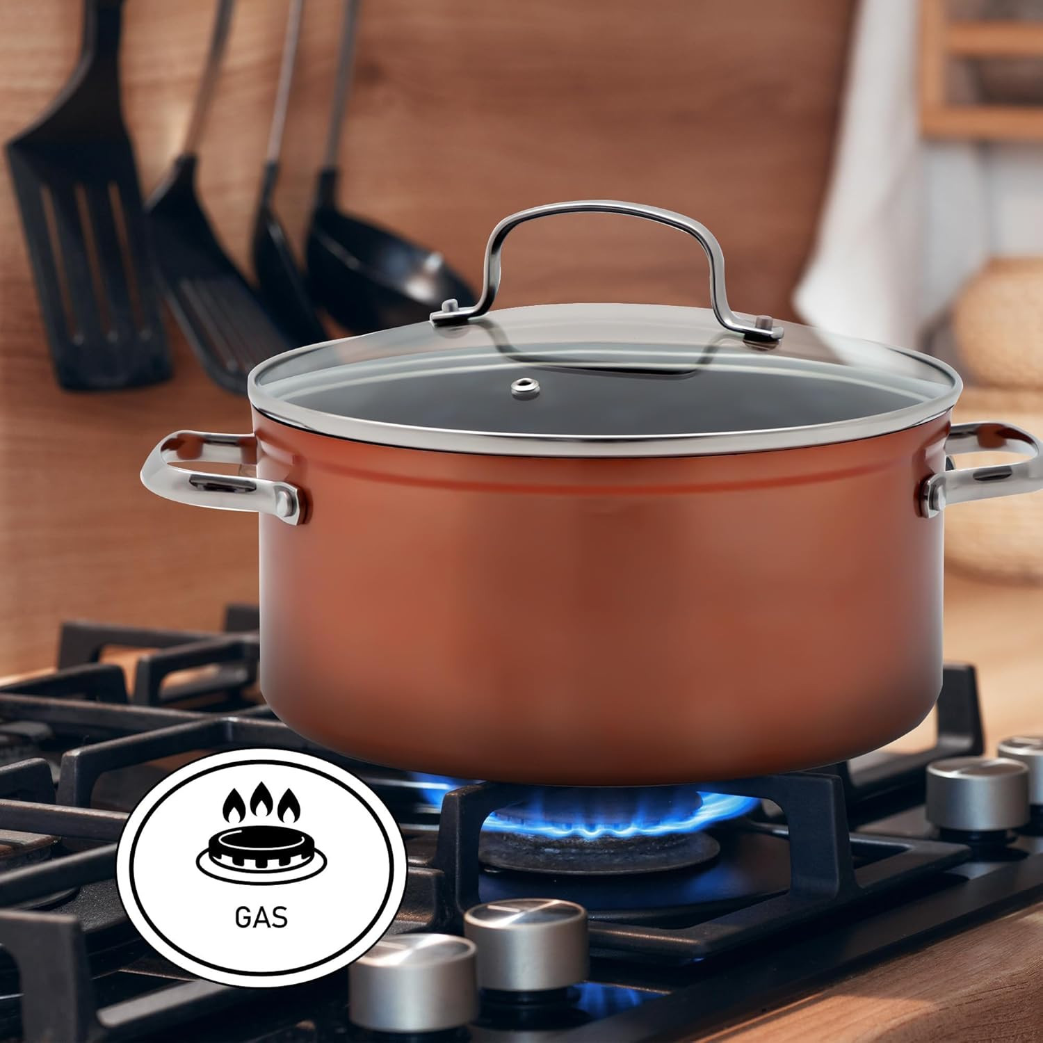 12Pc Non-Stick Cookware Set, Induction-Ready & PFAS Free