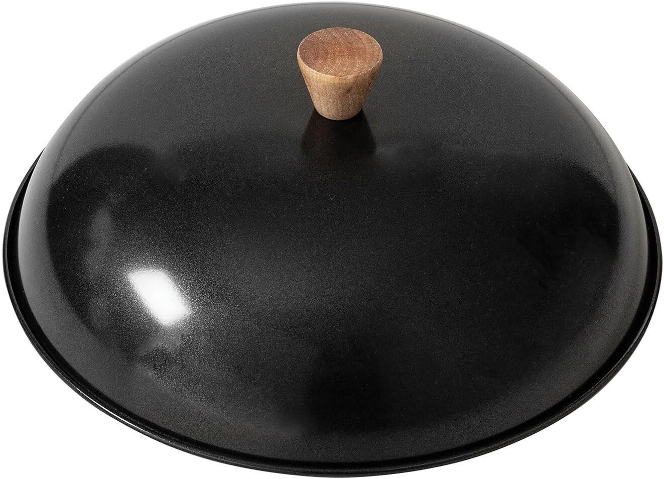 Classic Series 14“ Uncoated Carbon Steel Wok Set w/ Lid and Birch Handles, 4 Pc