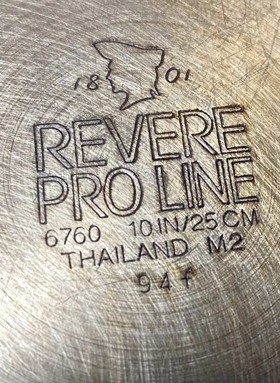 REVERE PRO LINE 6760 10″ STAINLESS STEEL FRY PAN HEAVY DUTY/DOUBLE HANDLE – READ