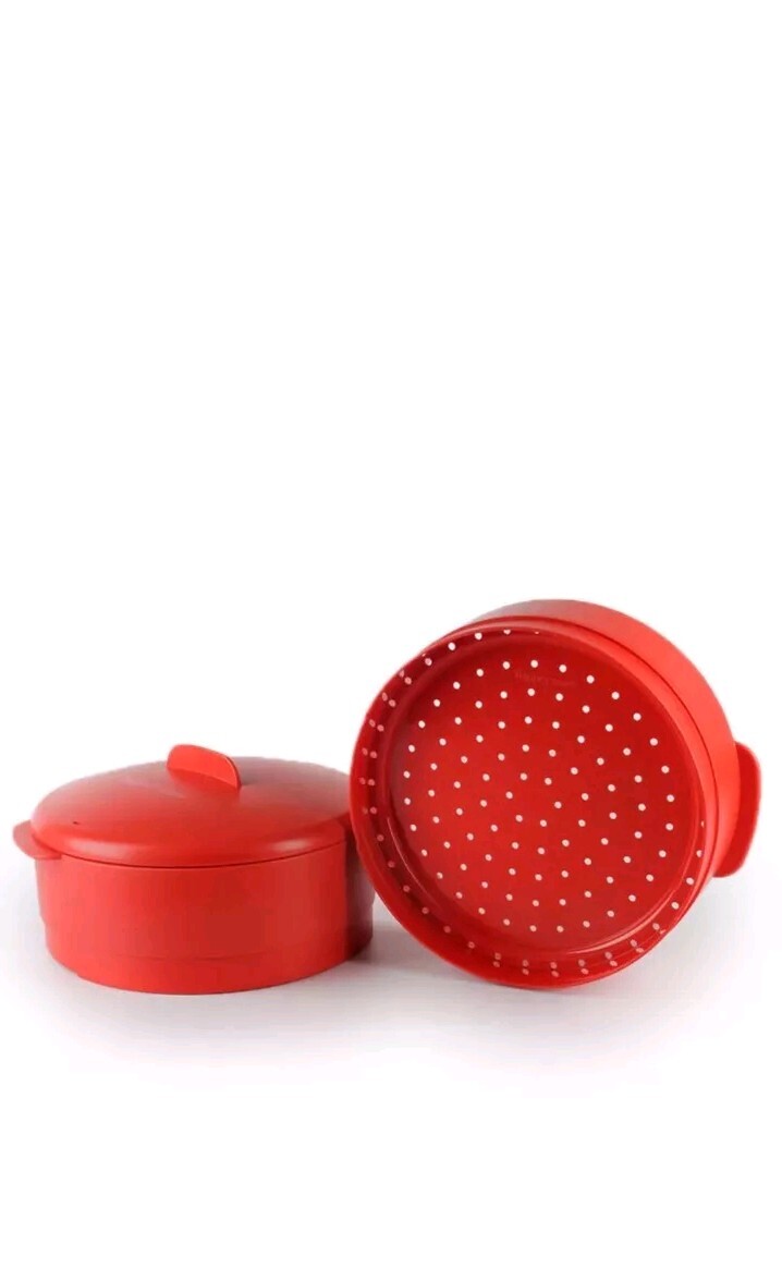 2 Tier Tupperware Steam It Cooker Steamer Non Stick Container Efficient Cooking