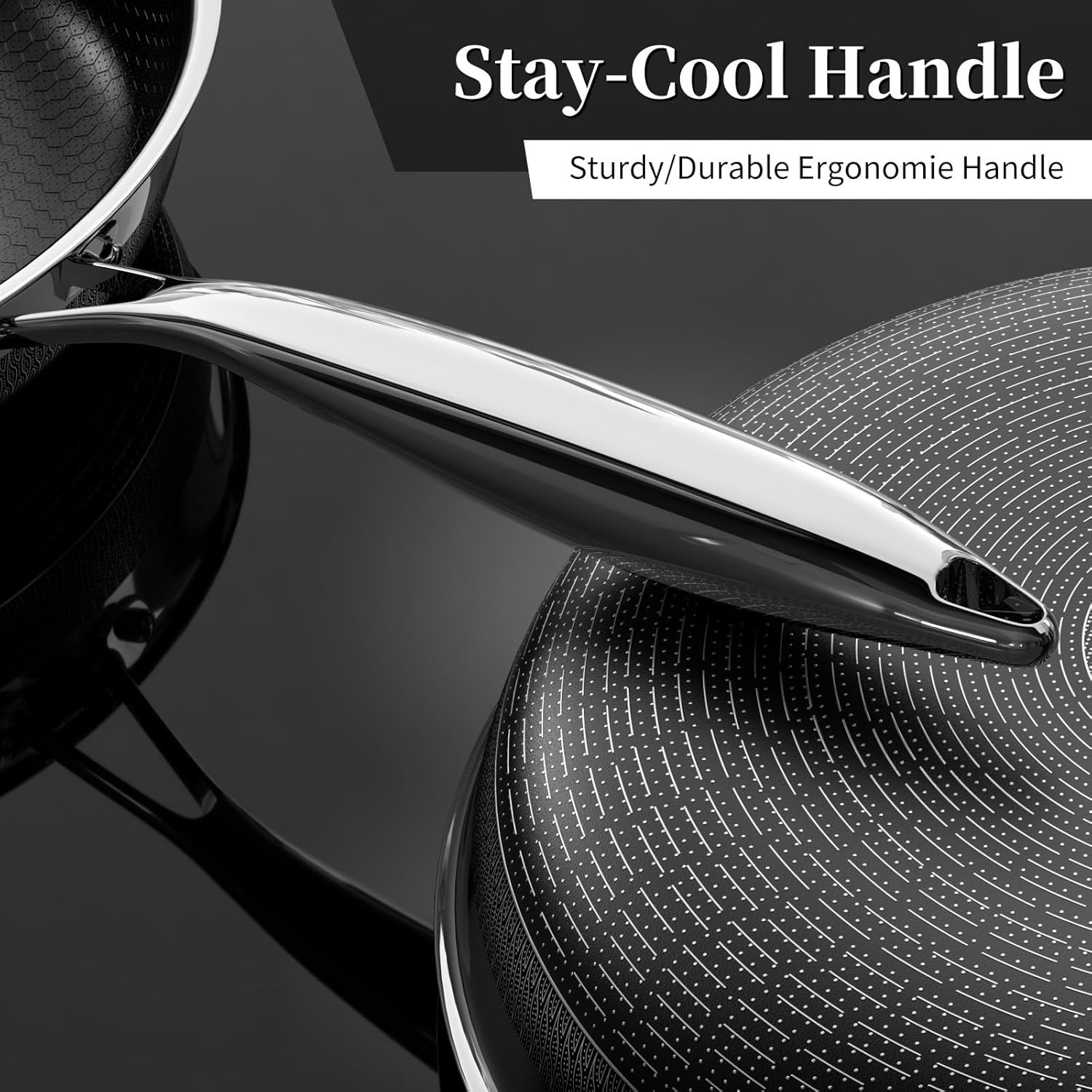 Nonstick Frying Pans 8 Inch Hybrid Tri-Ply Stainless Steel Frying Pan Skillet Ti