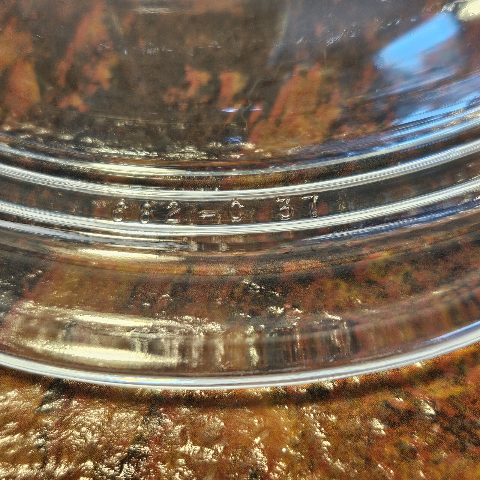 Vtg Round PYEX Clear Glass Lid # 682-C 37 EUC
