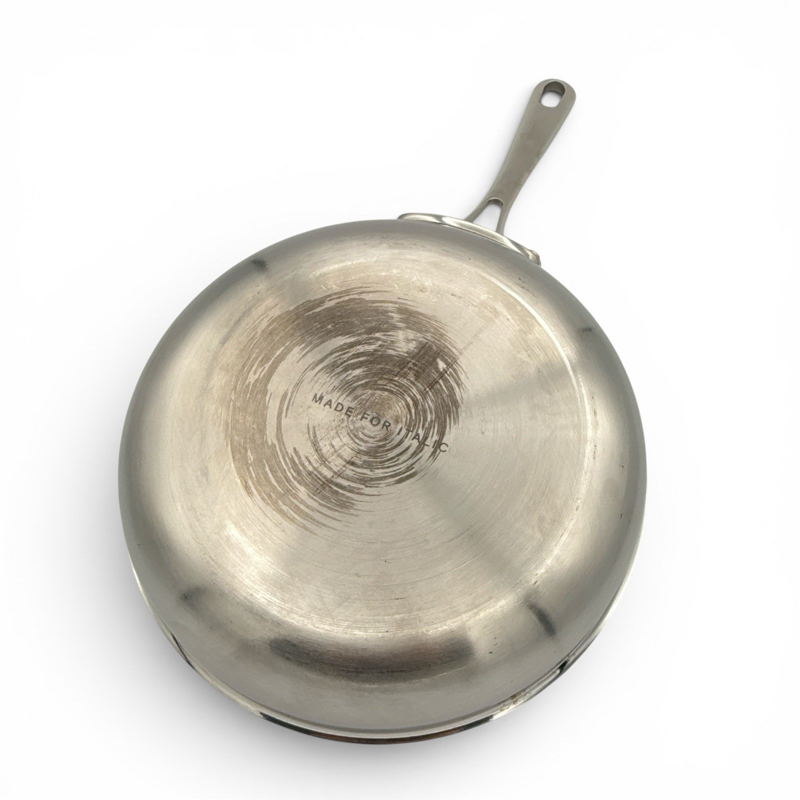 Italic 5-Ply Stainless Steel Clad Frying Pan w/ Lid Italy 10-1/8in