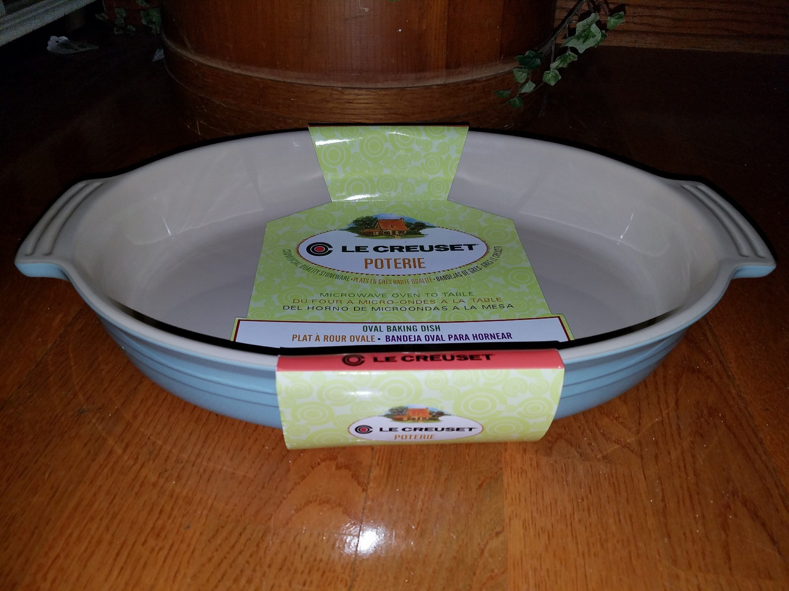 Le Creuset Sky /Light Blue Oval Baking Dish 14 inch