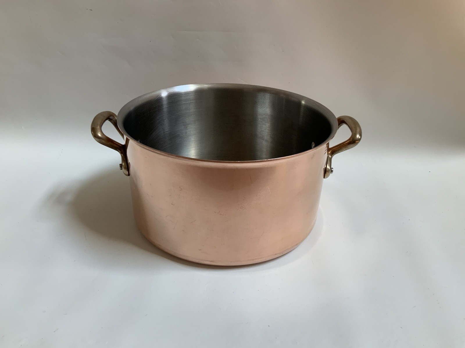Williams Sonoma LARGE 5 QUART Copper Stock Pot Made in France 9.78 X 5.5’’T