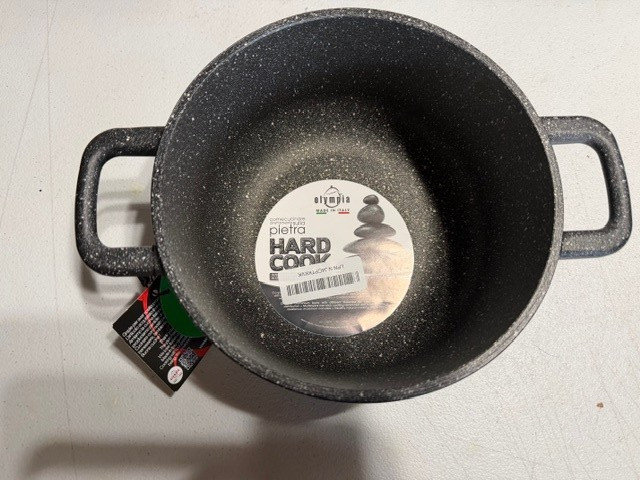 Olympia Hard Cook 7.9 Inch Round Non-Stick PFOA-Free Die-Cast Aluminum Casserole