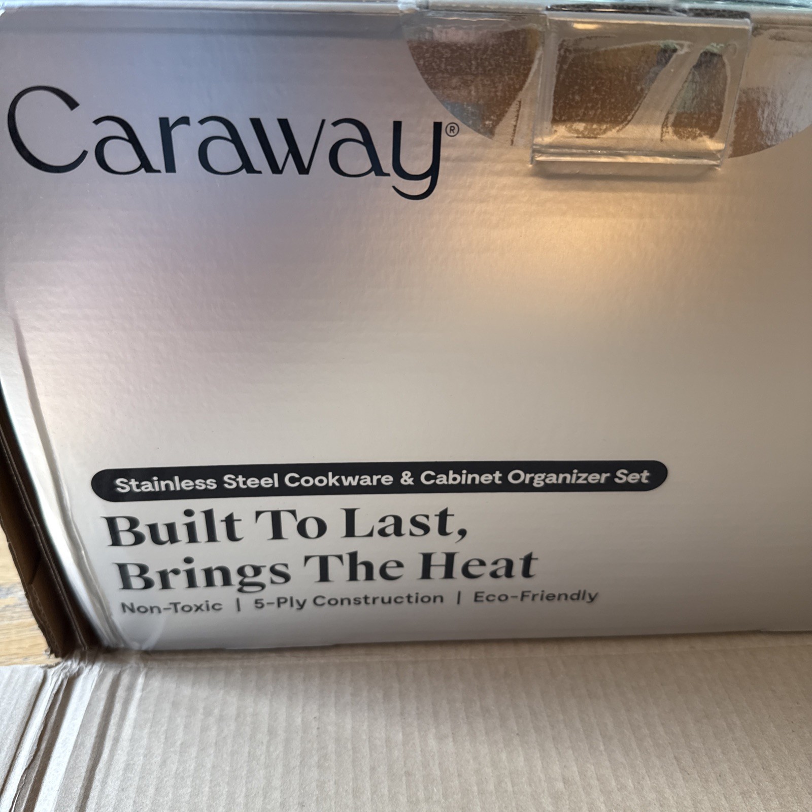 CARAWAY HOME Cookware Set Stainless Steel With Leak Proof Lid Silver 7 – Piece