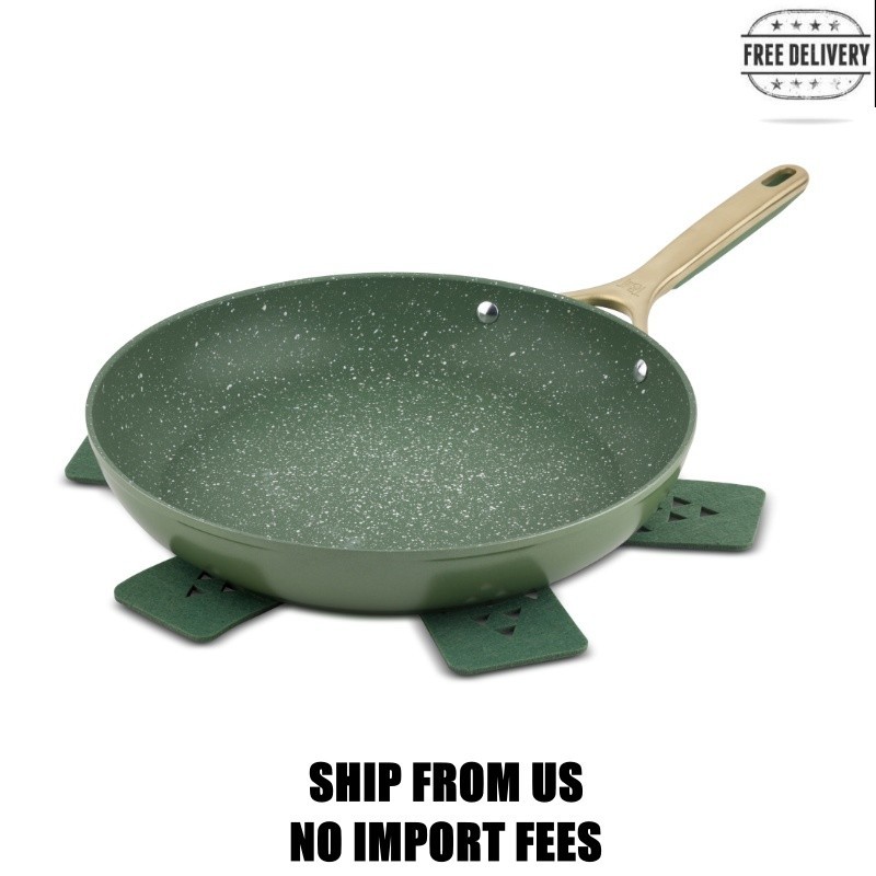 Thyme & Table 12″ Non-Stick Supreme Fry Pan – Olive
