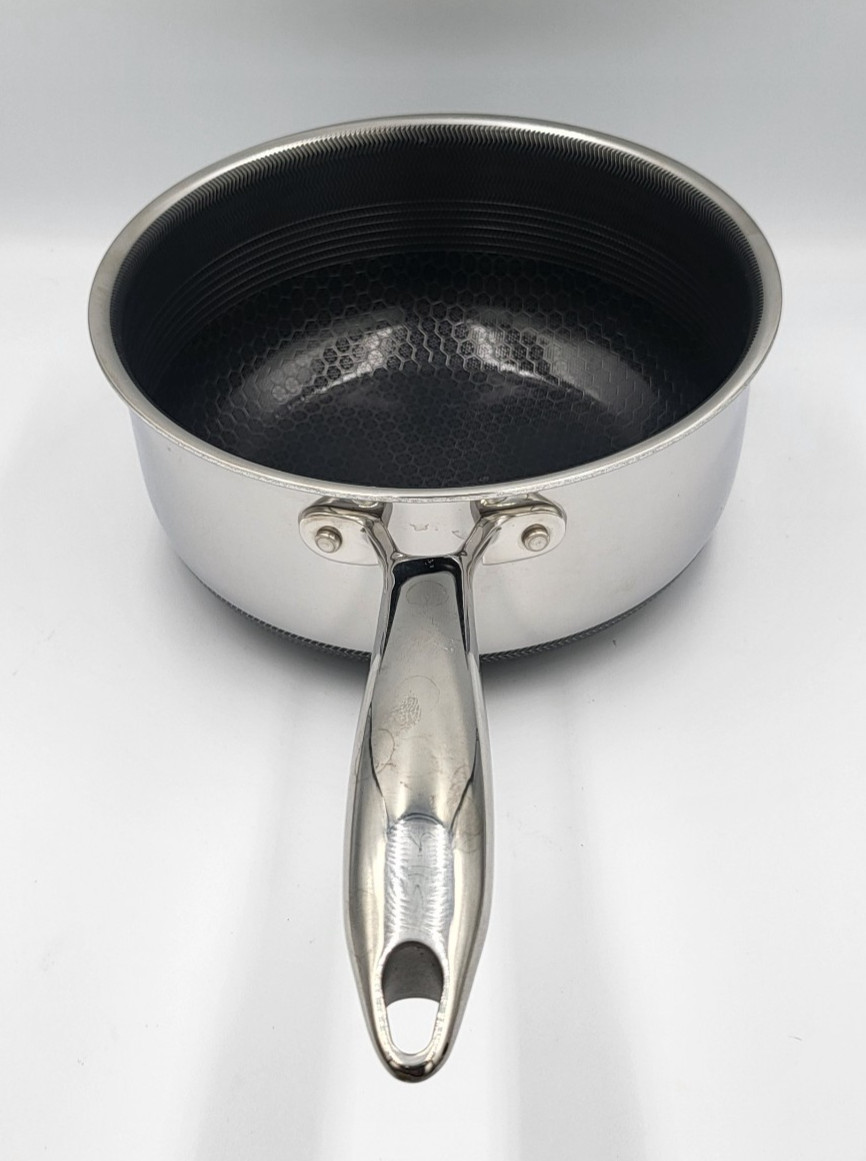 Hexclad Hybrid Non Stick Pot Stainless Steel Saucepan 3-Quart – With Lid