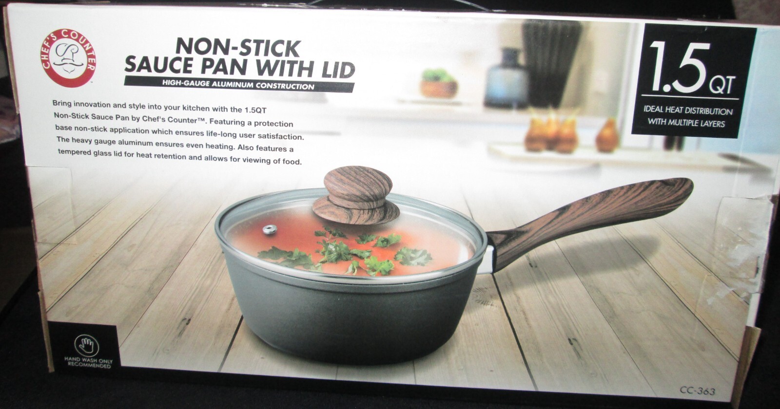 1.5 Qt Sauce Pan, Chef’s Counter New In Box