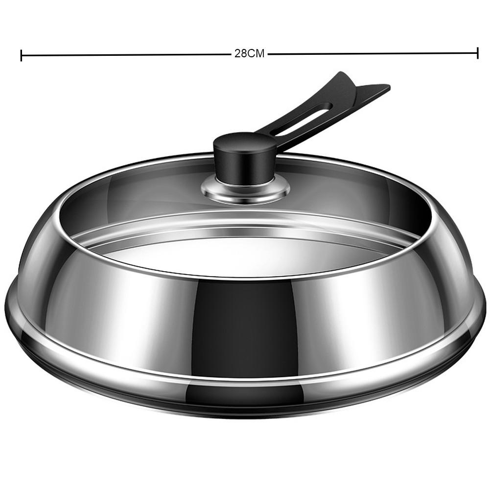 Multi Size Stainless Steel Pot Lid with Tempered Glass and Cool Bakelite Handle