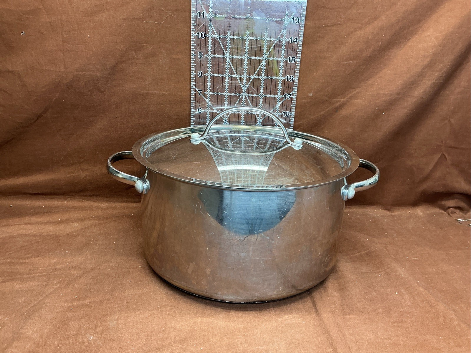 Faberware 6qt Stainless Steel Stock Pot Aluminum-Clad Bottom