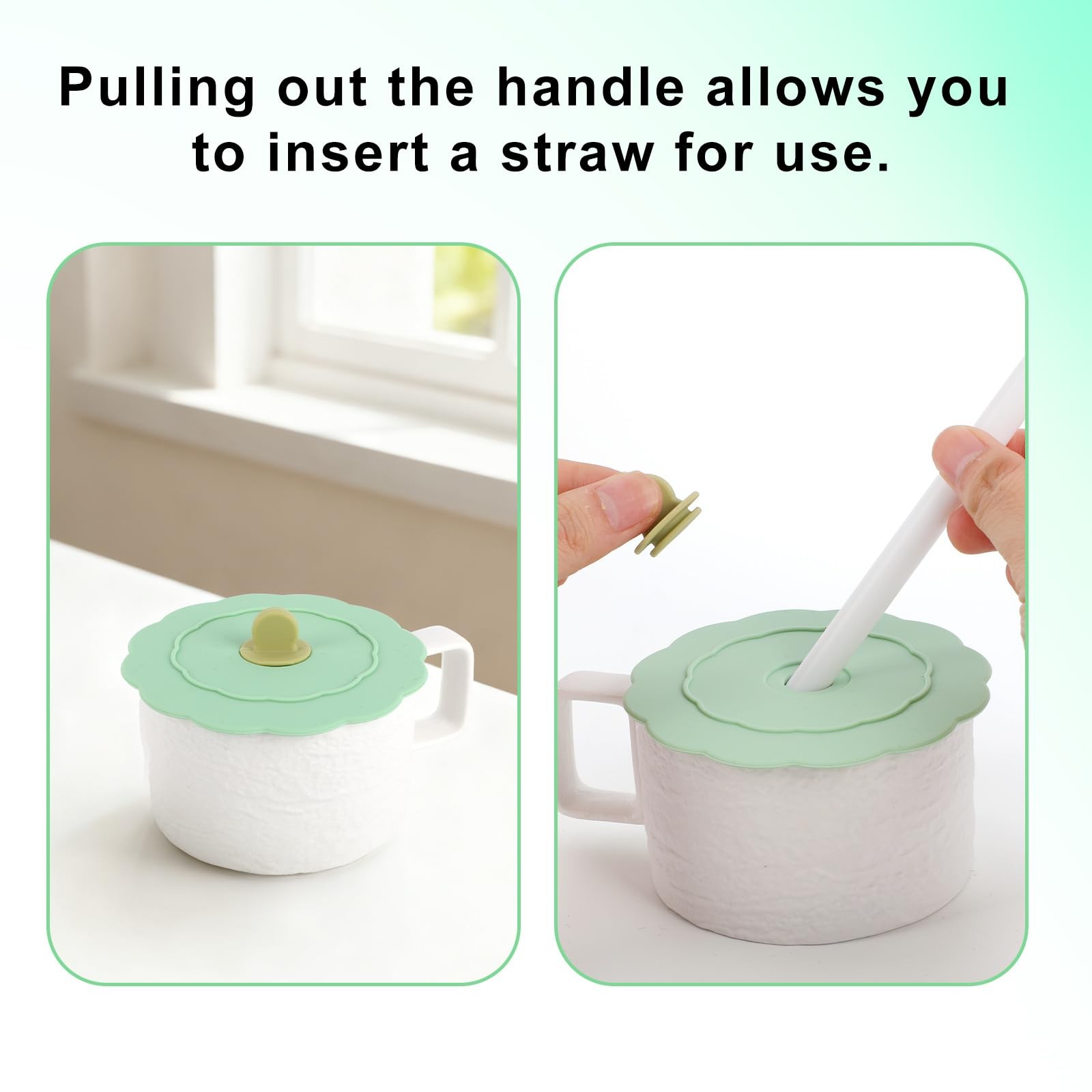 4pcs Silicone Cups Lids, 10cm/4in Reusable Safety Silicone Drink Covers with …