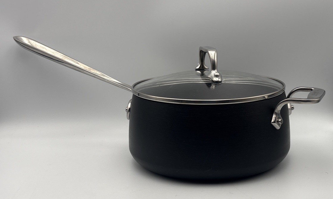 All-Clad HA1 Hard Anodized Nonstick 3.5QT 3.3L Sauce Soup Pan Pot with Lid