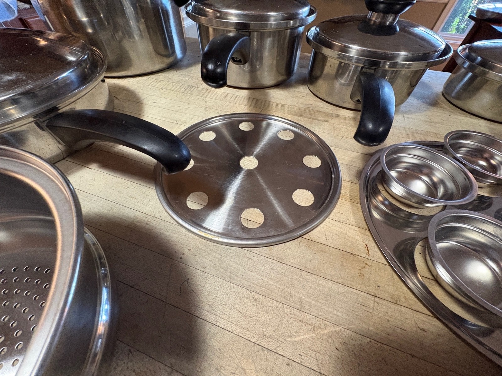 Vtg 14 pcs Seal-O-Matic Thermium Multi-Plex Stainless Steel USA Cookware Set USA