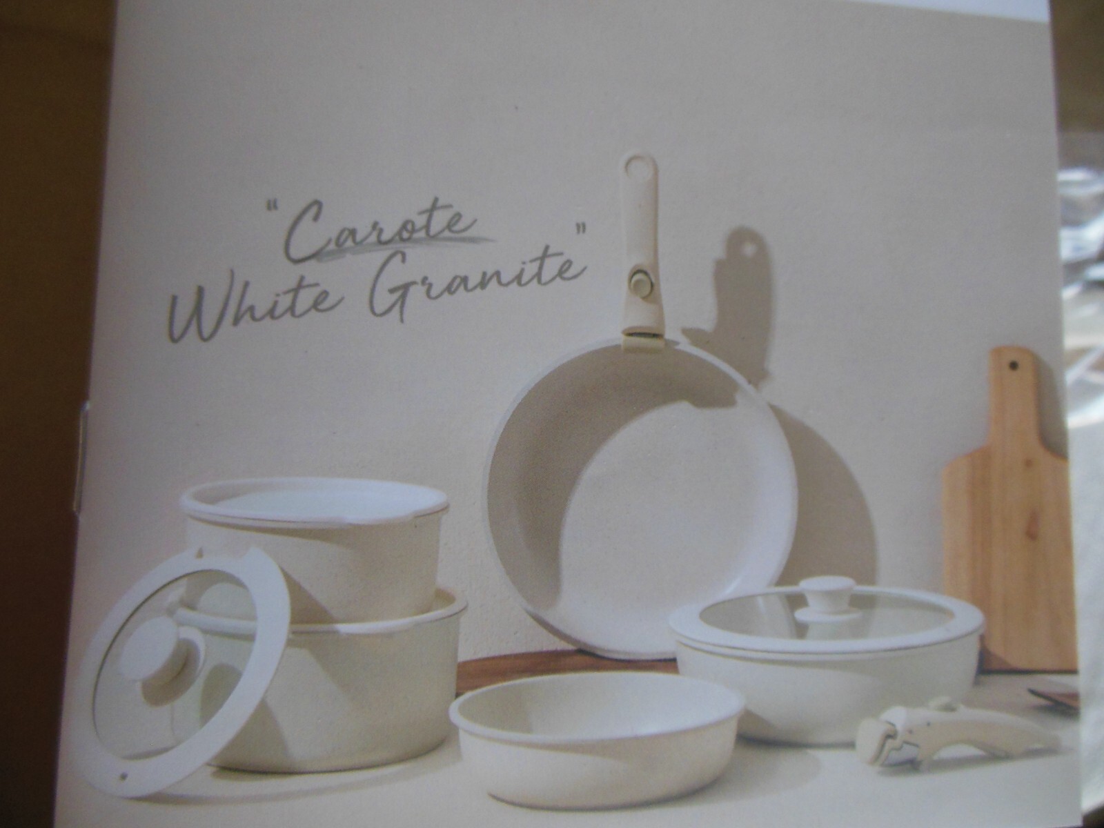 CAROTE – 11 pc. Set White Non-Stick Induction Granite Cookware * Free Shipping