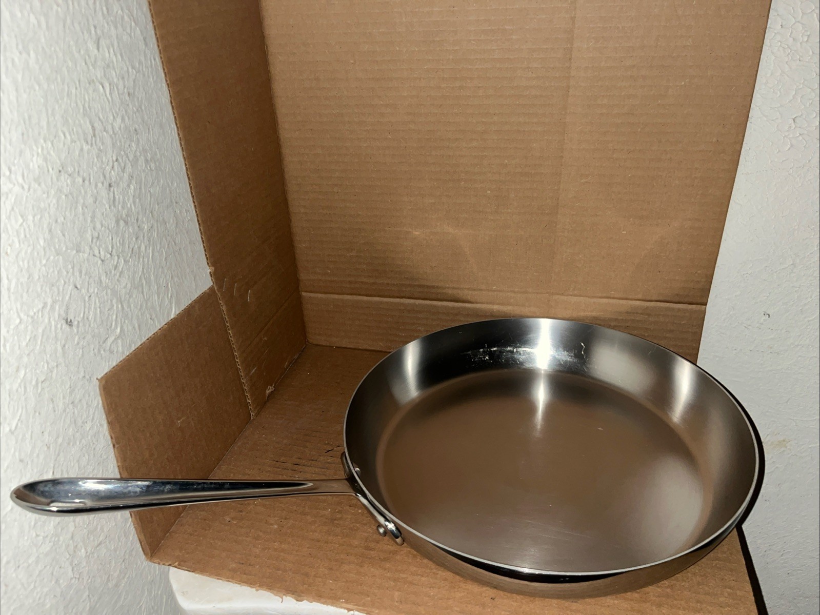 All-Clad 13-1/4” in Stainless Steel Skillet No Lid Induction Ready