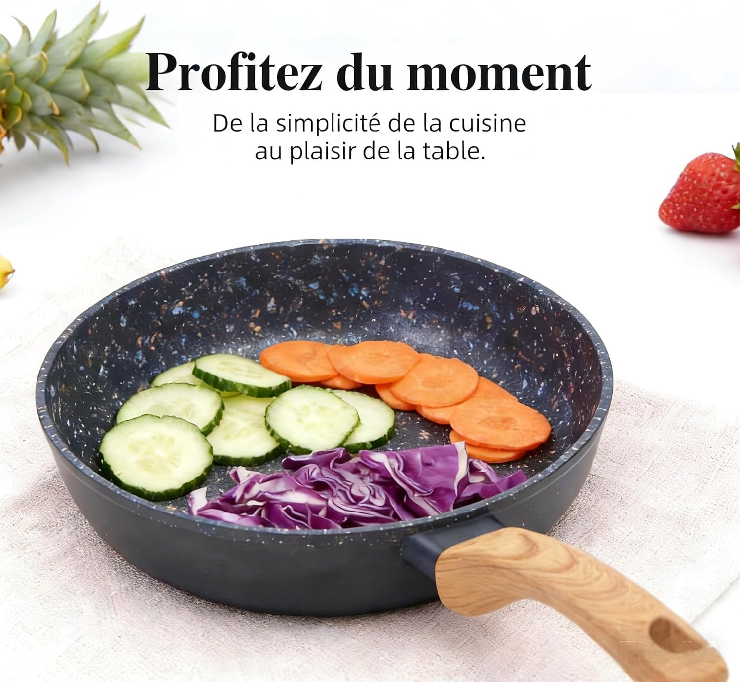 Nonstick 3-Piece Cookware Set | Frying Pan & Pots | Induction & Dishwasher Safe