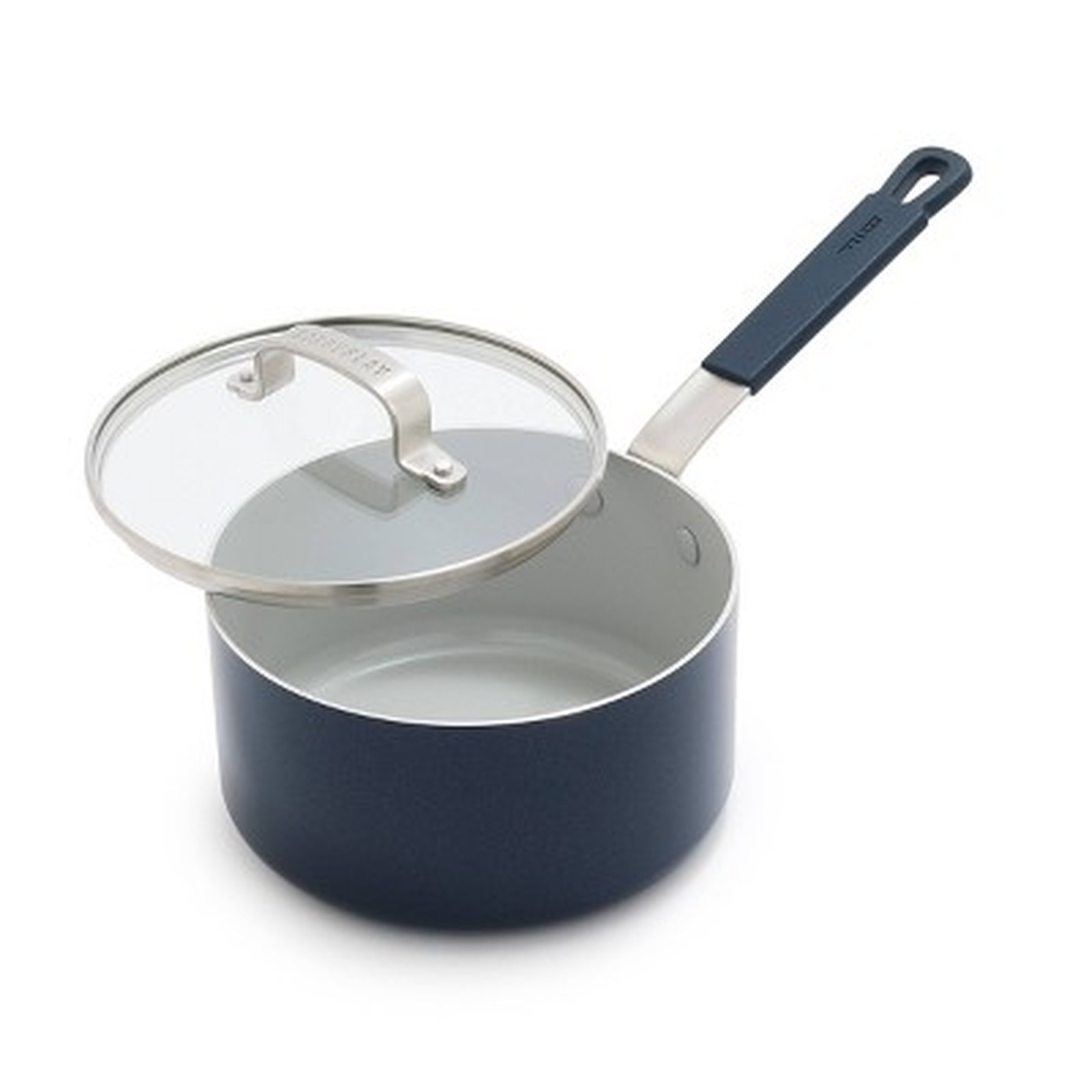 Bobby Flay 2.54qt Ceramic Nonstick Sauce Pan with Lid – Oxford Blue