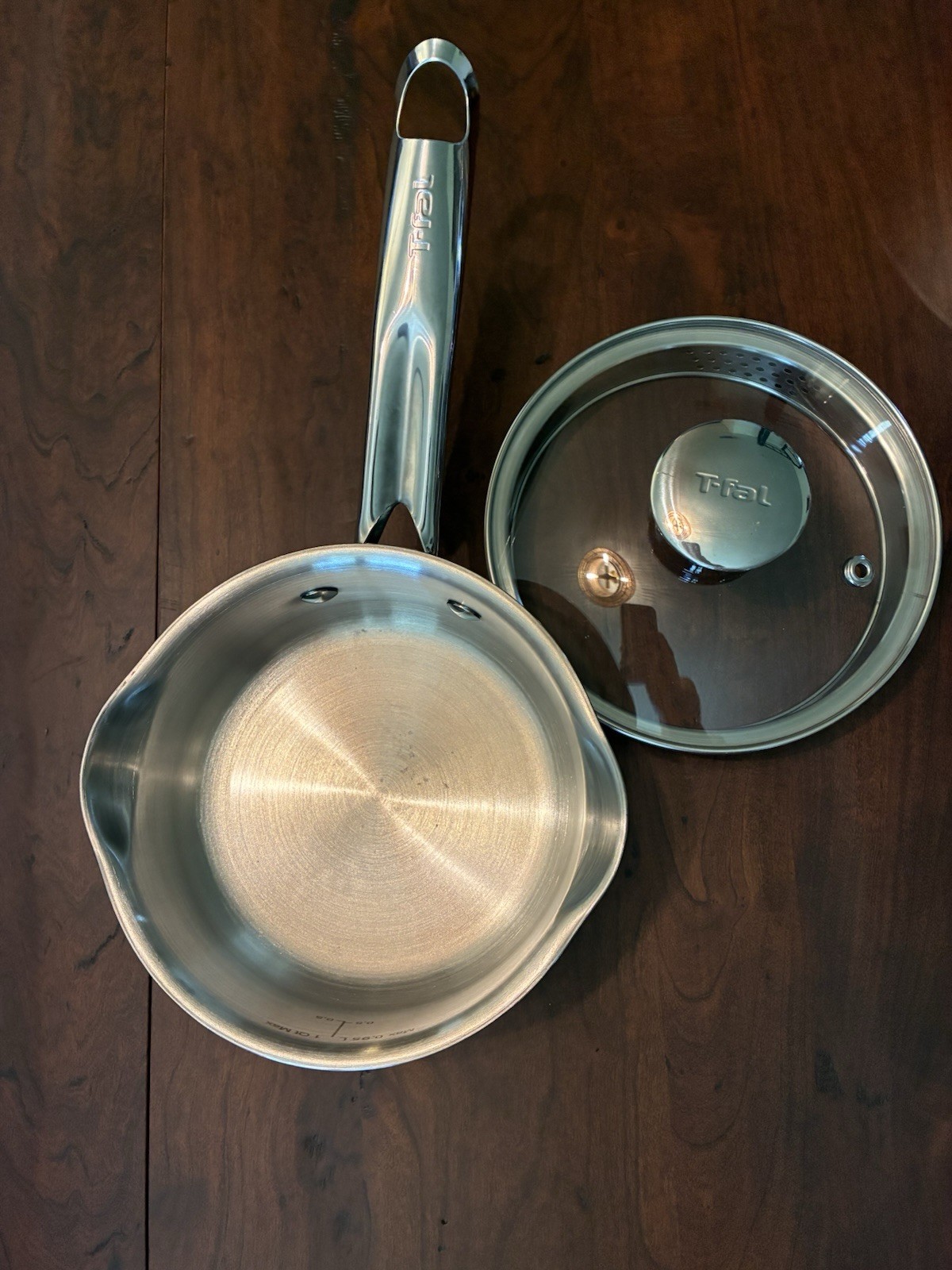 T-fal Cook and Strain 9 Piece Stainless Steel Pots and Pans with Induction Base