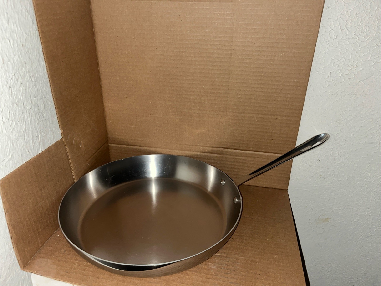 All-Clad 13-1/4” in Stainless Steel Skillet No Lid Induction Ready