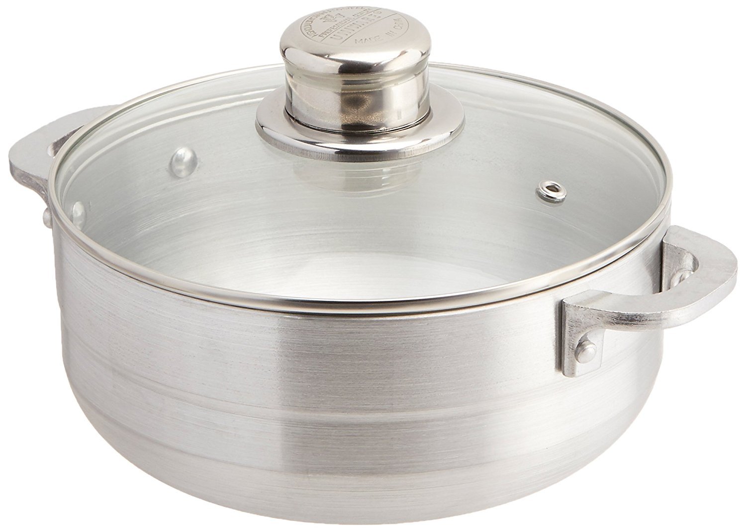 Aluminum Caldera Sauce Pan With Glass Lid, Silver, 2/4/5.6 Quart