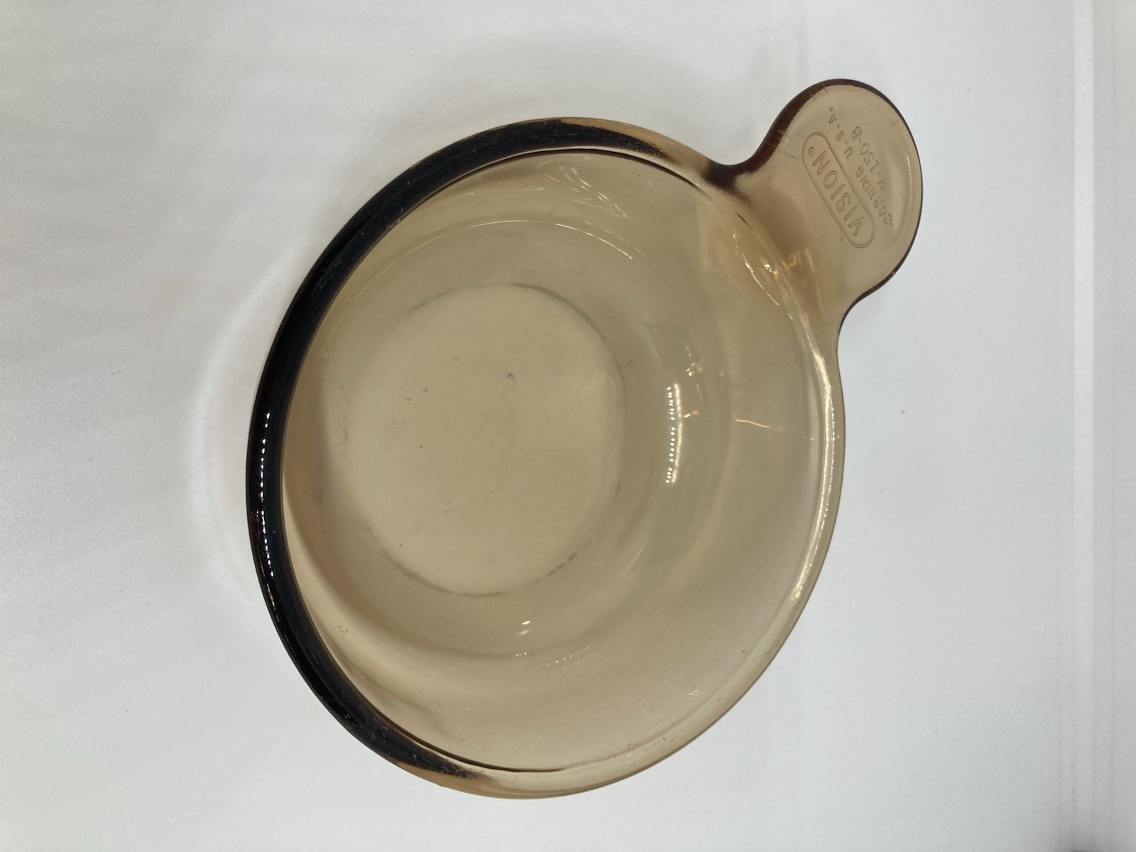 5 pc Lot Visions Cookware Corning Ware Amber Skillet w/ Lid Pot Microwave Bowl