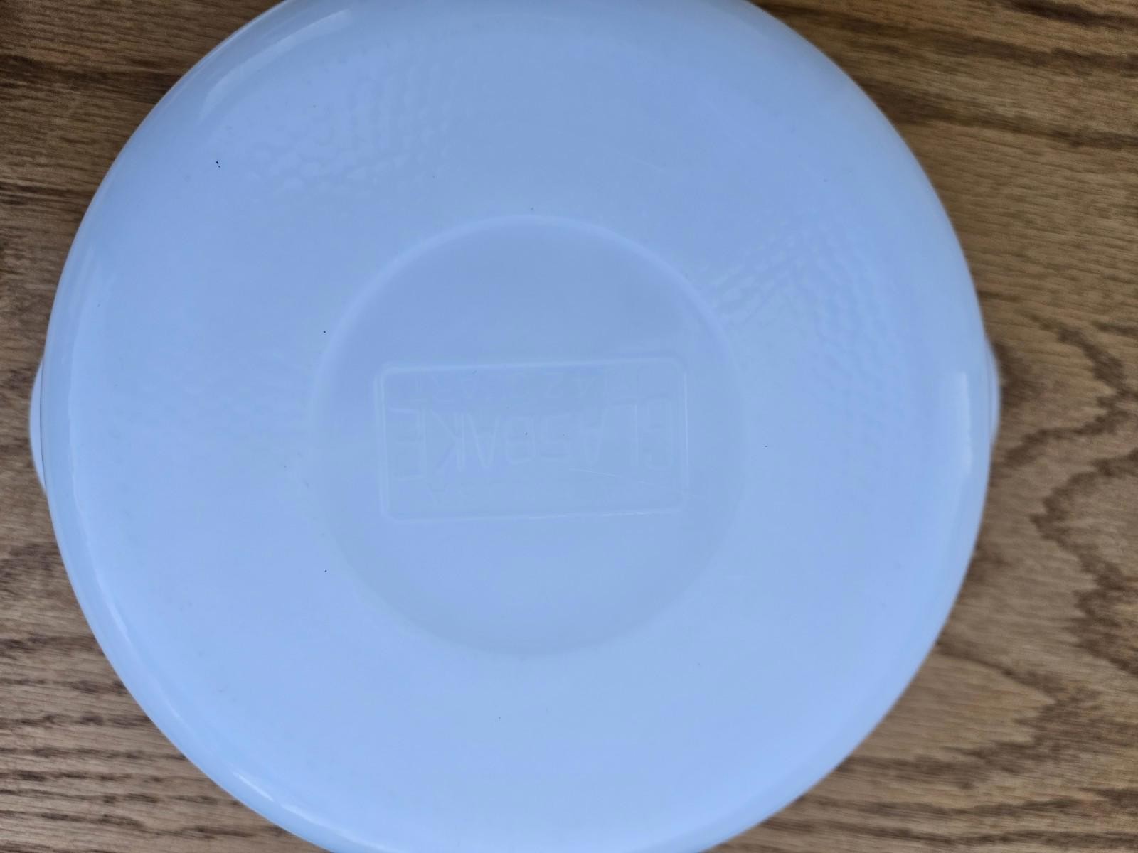Vintage Glasbake White Milk Glass Round Casserole Dish – 2 QT