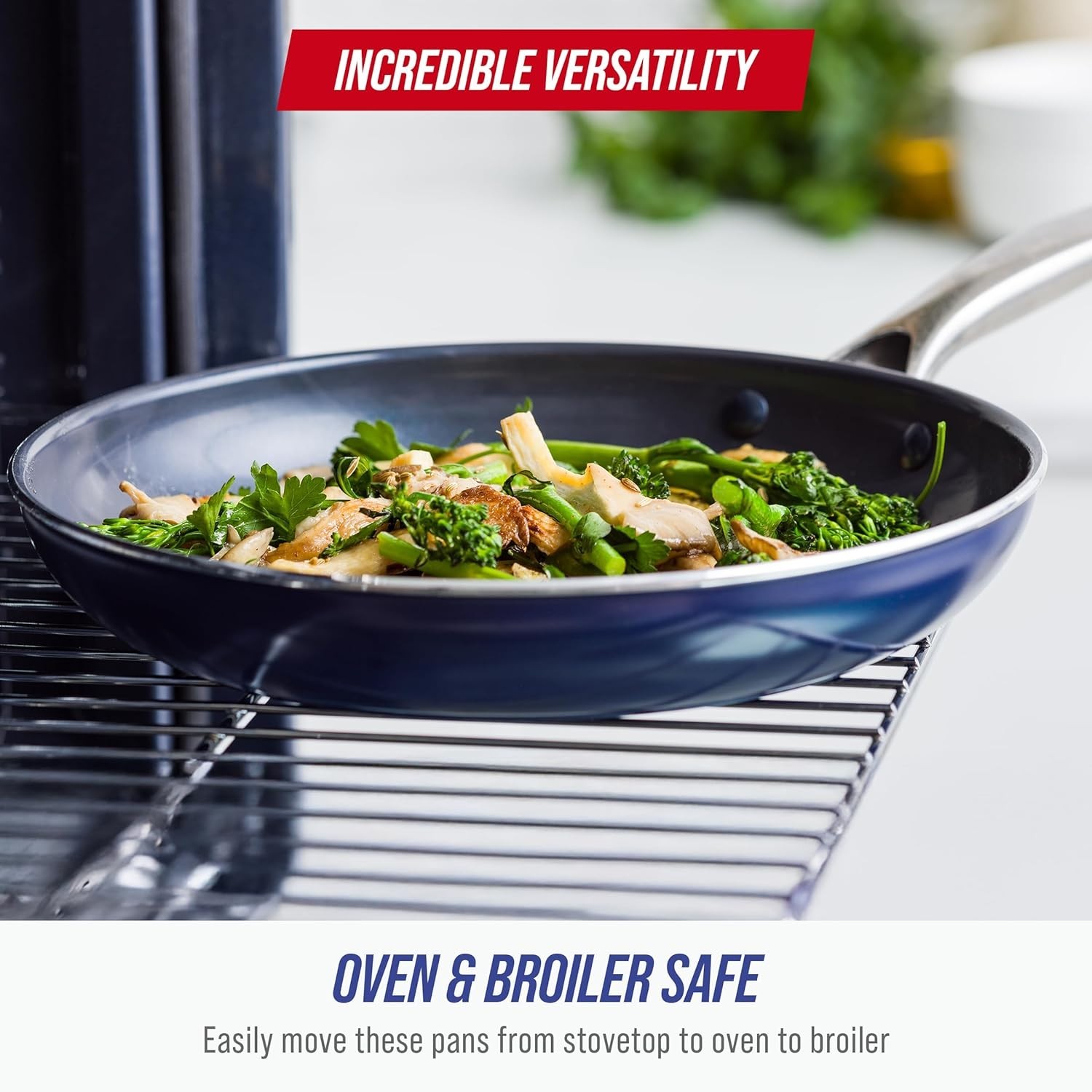 Ergonomic 8” Frying Pan with Stainless Steel Handle – Dishwasher Safe Design