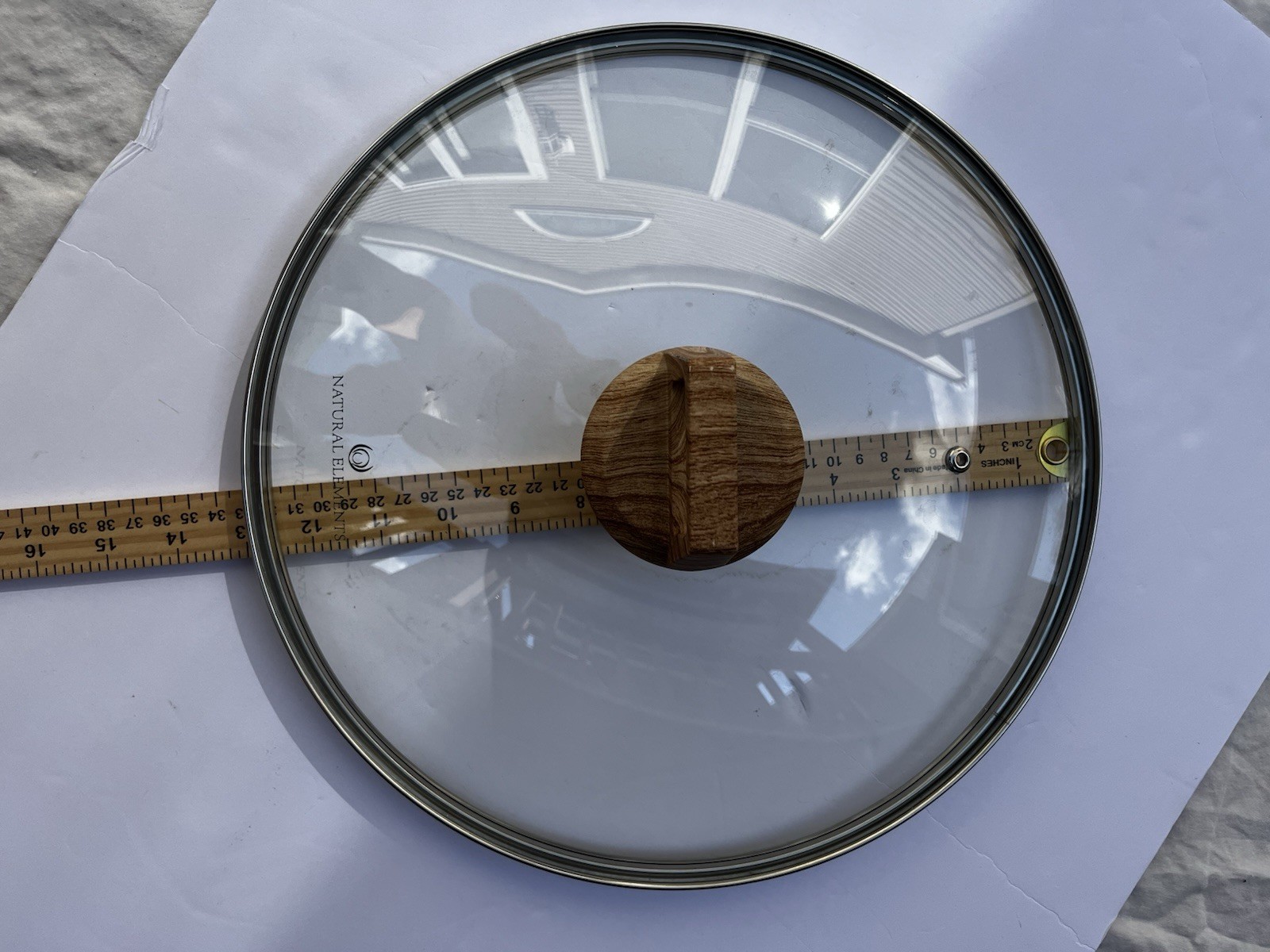 Natural Elements Woodstone 13″ Glass Lid Replacement Part