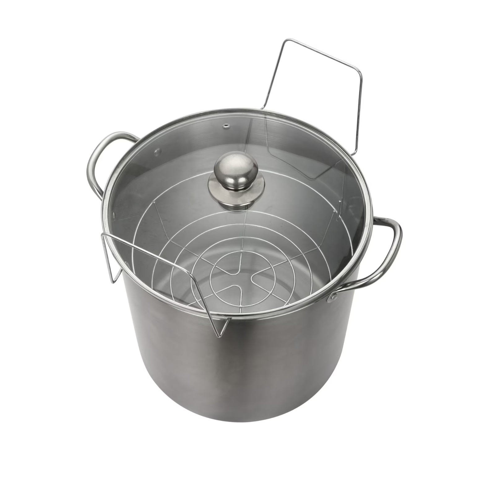 Mainstays 21.5 Quart Stainless Steel Canning Pot with Rack