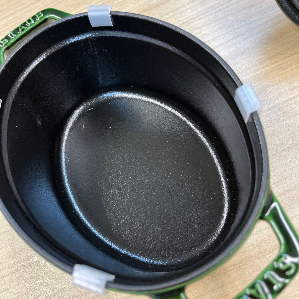 Staub Piggy Cocotte 17cm Oval Basil Green Enameled Cast Iron Pot Brand New