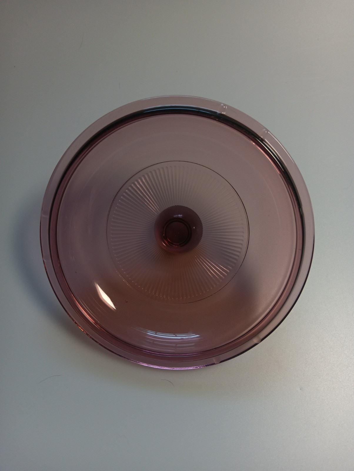 Vintage Cranberry Glass V-1-C PYREX Replacement Lid Visions Corning