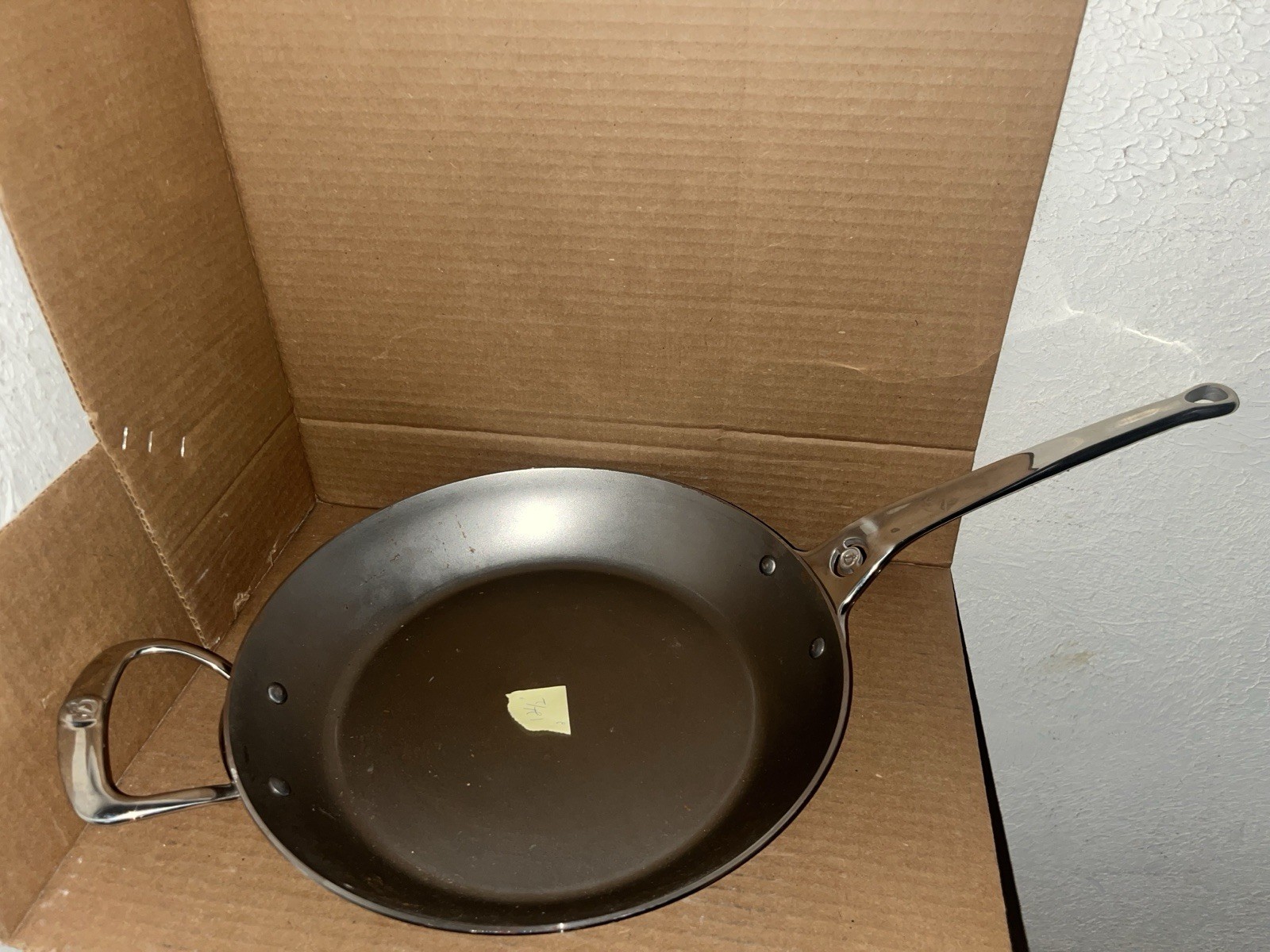 De Buyer Mineral B Pro Carbon Steel Fry Pan Stainless-Steel Nonstick 12 1/2″