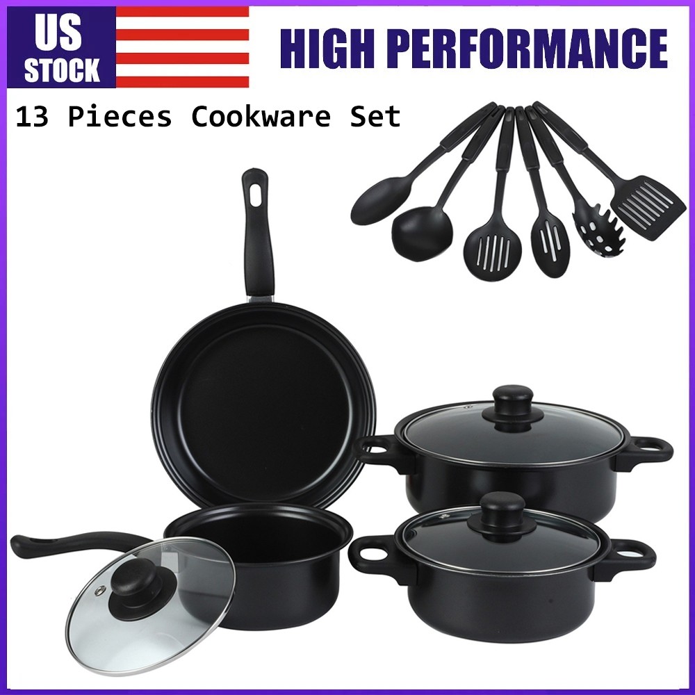 Pots and Pans Set Non Stick 13 Piece Kitchen Induction Cookware & Bakeware Set