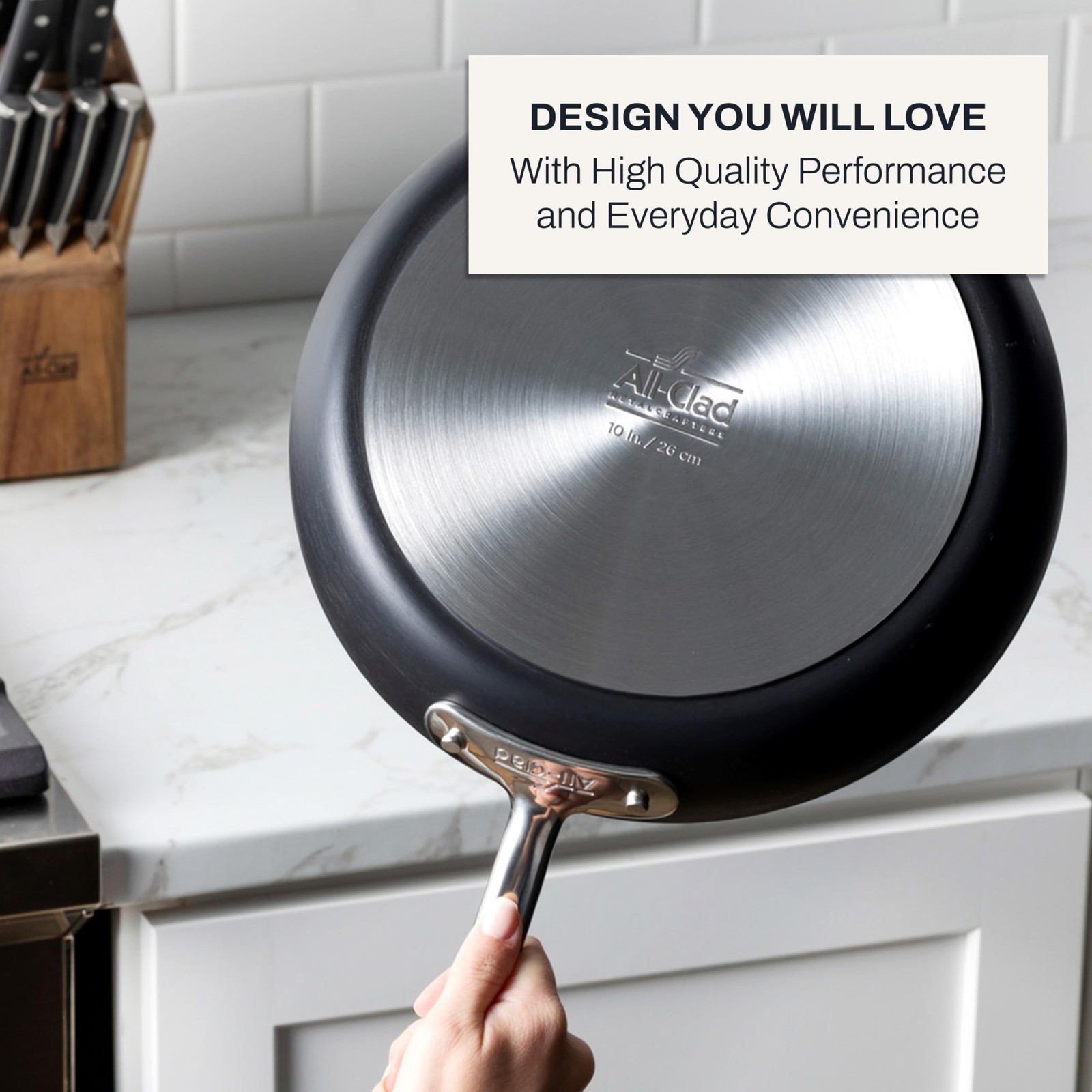 All-Clad HA1 Hard Anodized Non Stick Fry Pan Set 2 Piece, 2 Piece Set, Black