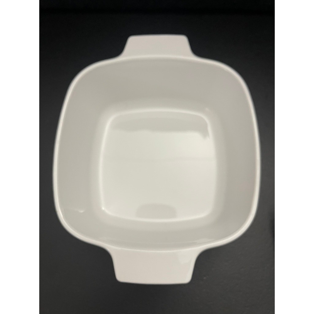 Corning Ware Iris Casserole Dish w/Glass Lid Square White Floral Baker 1.5 Liter