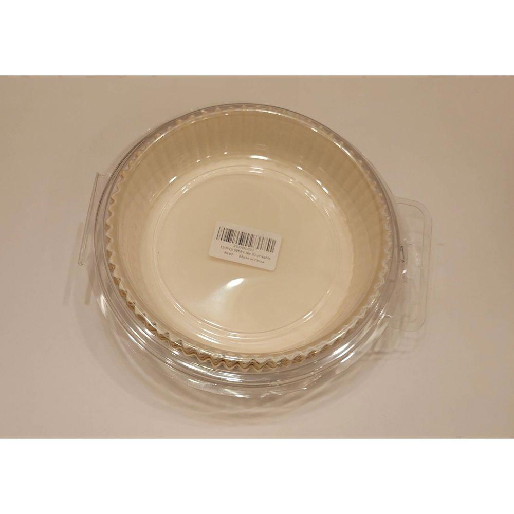 Air Fryer NonStick Disposable Paper Liners 150pc 6.3 in Round White