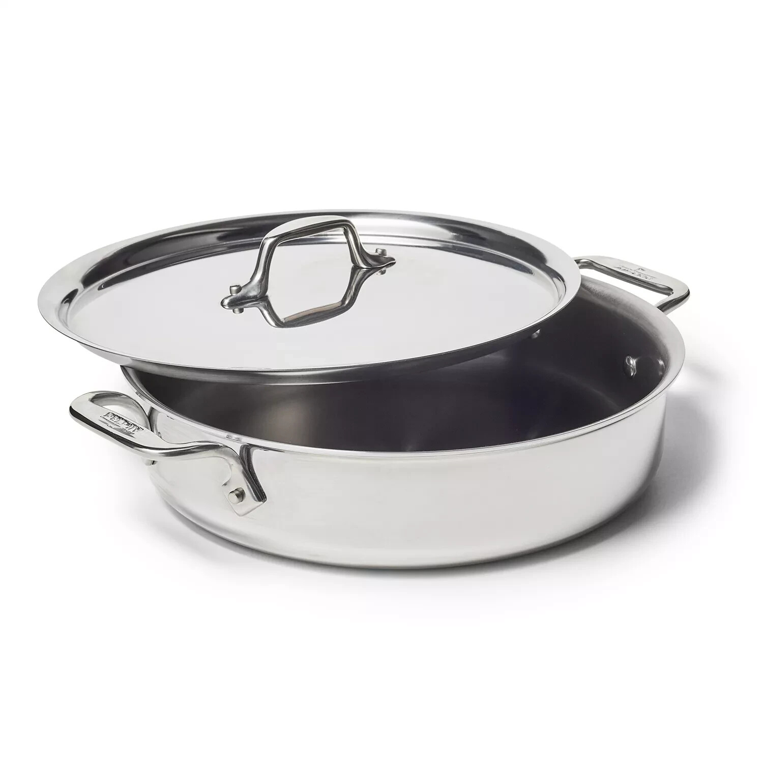 All-Clad D3 Stainless Steel 4-qt Casserole- Sauteuse Pan with lid (scratched)