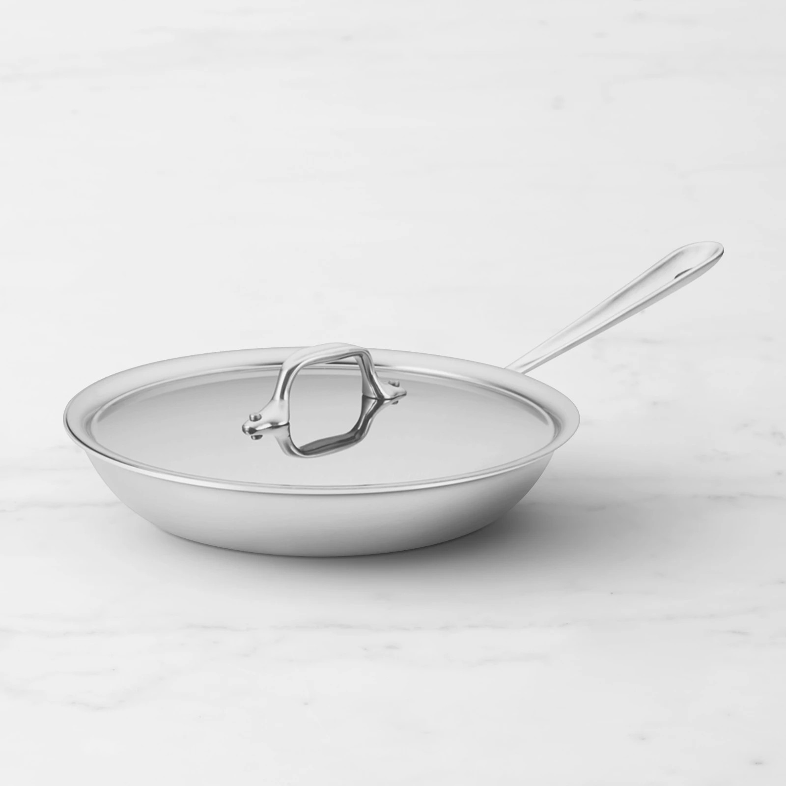 All-Clad D3 Tri-Ply Stainless-Steel Fry Pan with Lid 10″