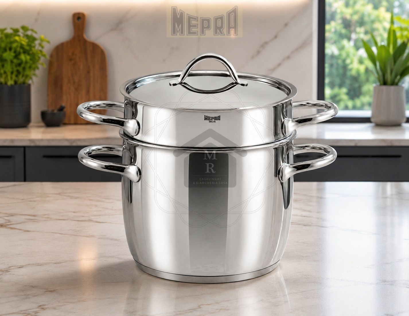 1950 Spaghetti Pastaiola 18/10 Stainless Steel Induction Bottom