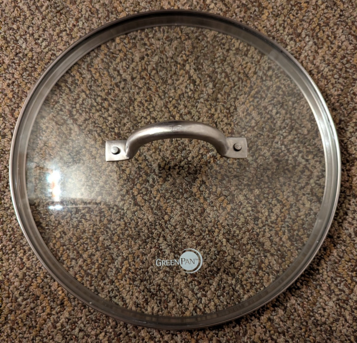 12″ GreenPan Glass Lid with Stainless Steel Handle / Inside Diameter 11.25″