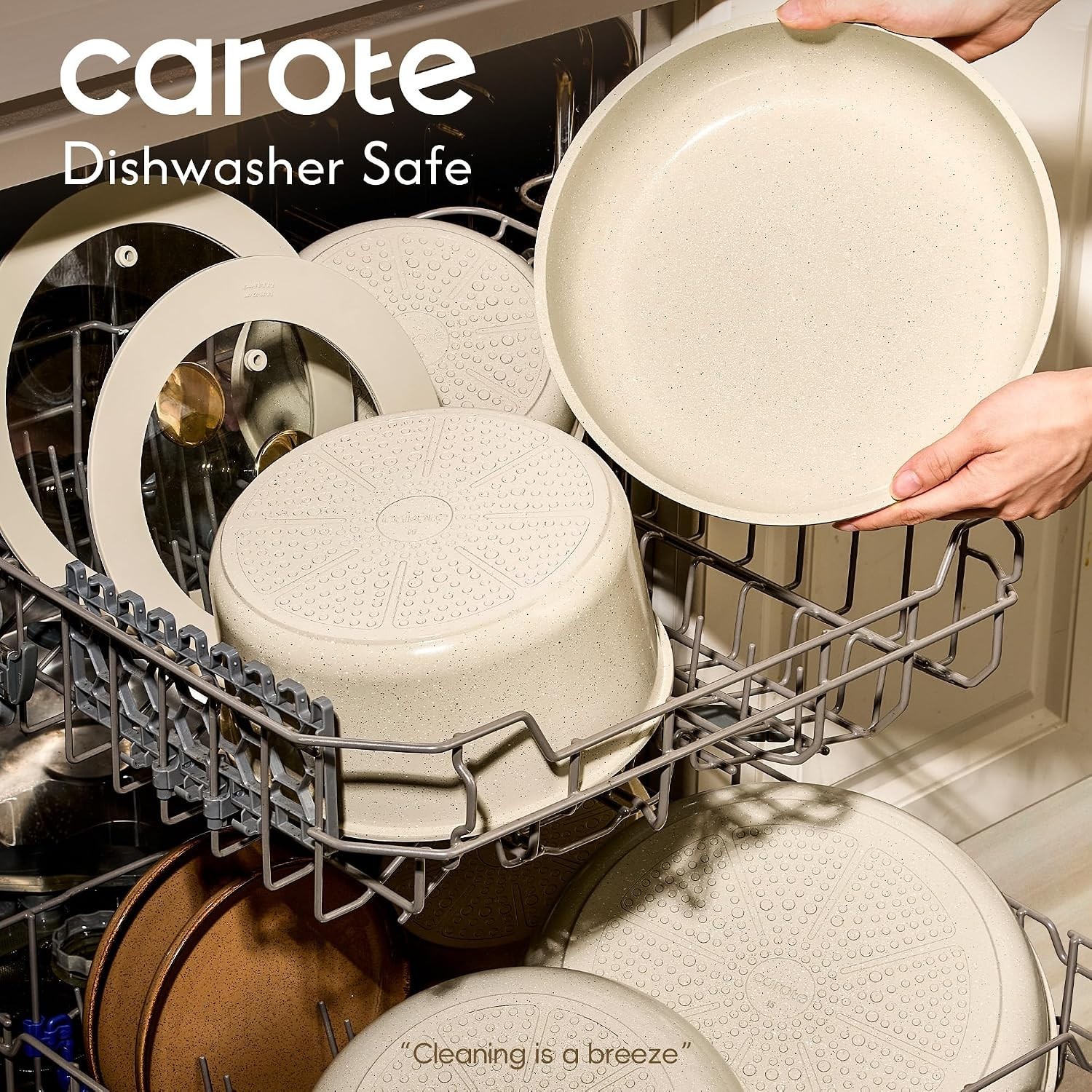 25PCS Ceramic Cookware Set, Pots and Pans set Non Stick, RV Kitchen Cooking S…