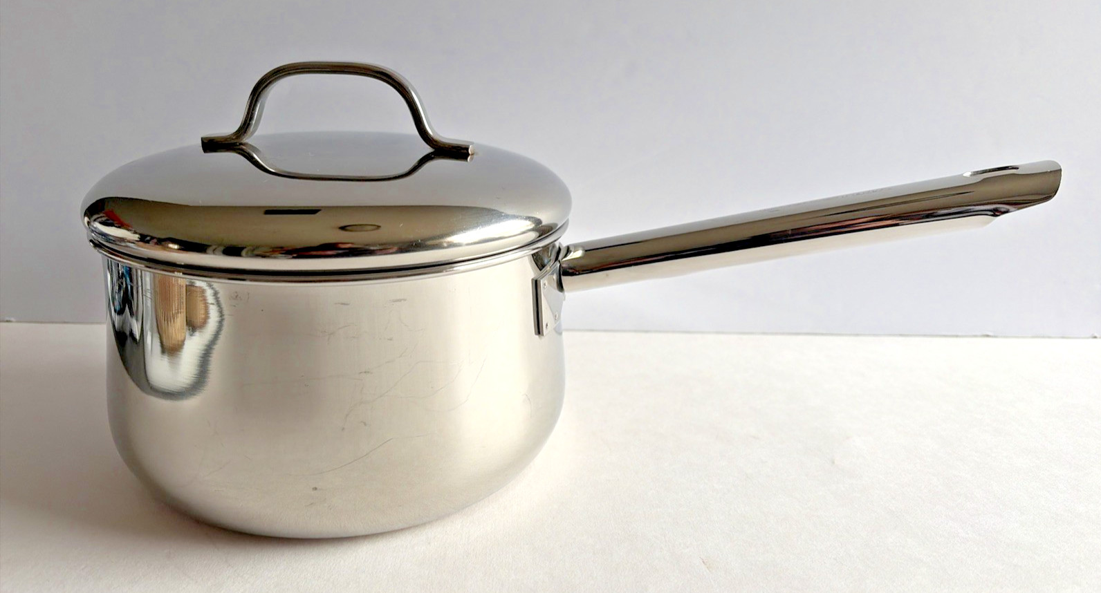 Lagostina Vienna 7 1/3″ Saucepan/Pot w/Lid Stainless 18cm Professional Heavy EUC